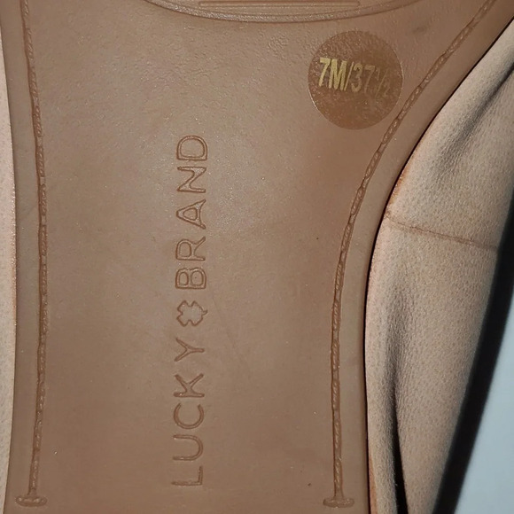 Lucky Brand Destrein2 Leather Ballet Flats Dusty Sand Women’s Size 7 - Picture 8 of 11
